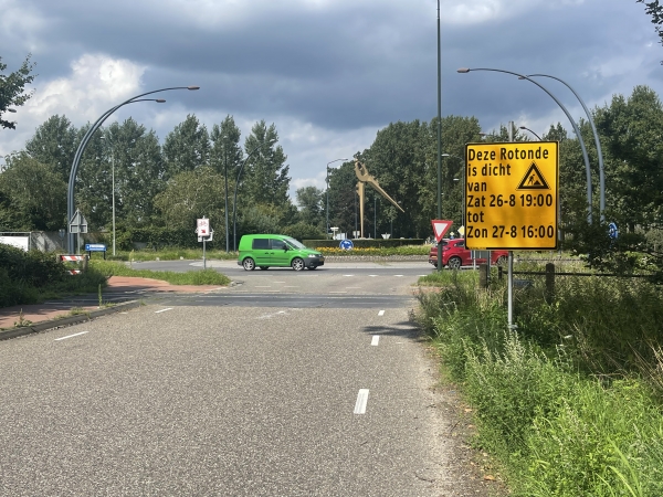 ROTONDE KEULSEBAAN/EINDHOVENSEWEG TIJDELIJK AFGESLOTEN